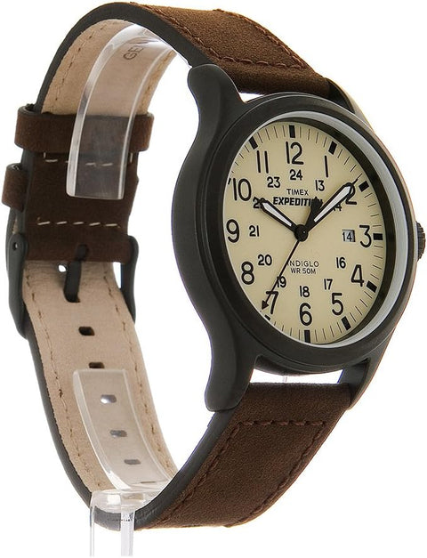 Reloj Timex Expedition Scout T49963 – Clásico Outdoor con Correa de Cuero Marrón