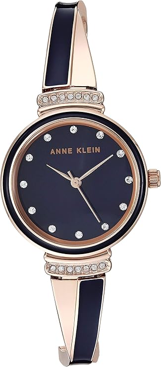 Anne Klein Juego de Reloj y Brazaletes con Detalles de Cristal Premium para Mujer