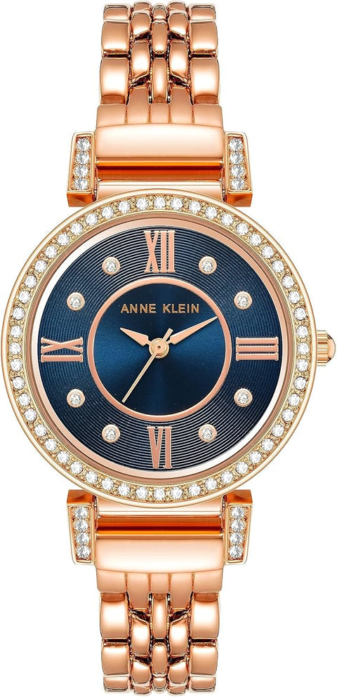 Anne Klein AK/2928 Reloj para Mujer con Cristales Swarovski y Esfera Azul Marino