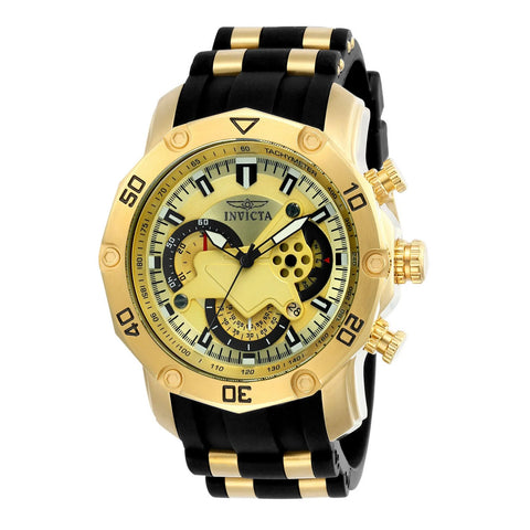 Reloj para Hombre Invicta Pro Diver 23427 – Dorado con Correa Negra 50 mm