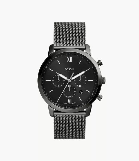 Reloj Fossil Neutra FS5699 - Cronógrafo para Hombre con Caja y Correa Ahumada de Acero Inoxidable
