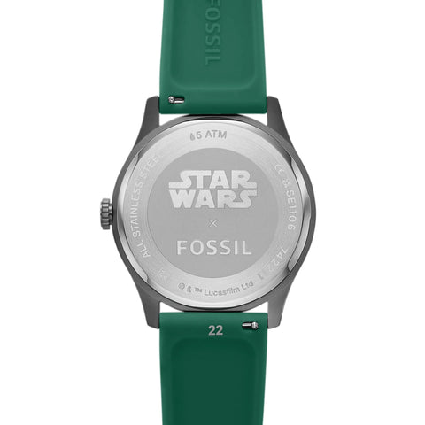Reloj Fossil Edición Especial Star Wars Boba Fett SE1106 – Verde con Correa de Silicona