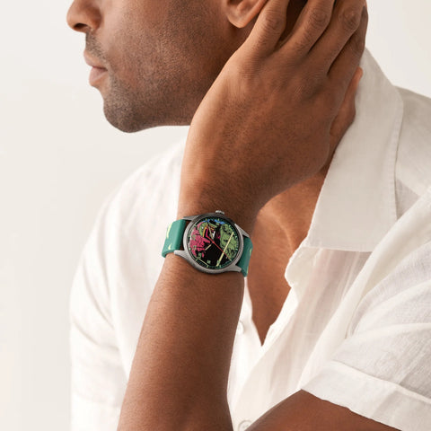 Reloj Fossil Edición Especial Star Wars Boba Fett SE1106 – Verde con Correa de Silicona