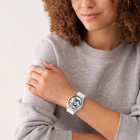 Reloj Fossil Edición Especial Star Wars Stormtrooper SE1108 – Blanco con Correa de Silicona