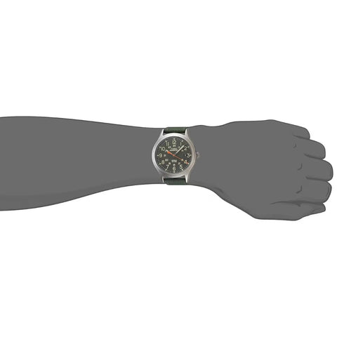 Timex TW4B13900AP – Reloj Unisex de Latón Negro con Correa Verde