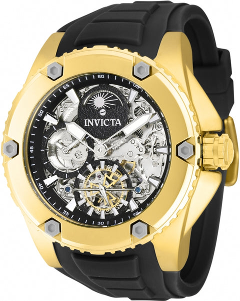 Reloj Deportivo para Hombre Invicta Akula 42762 - Negro, Acero y Oro (Automático)