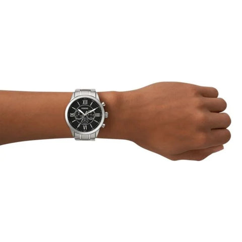 Reloj para Hombre Fossil Flynn BQ1125IE - Cronógrafo de Acero Plateado