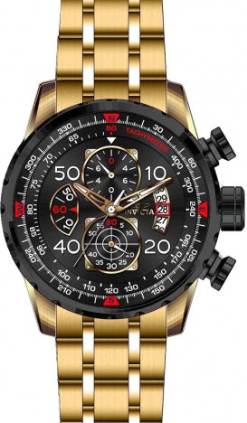 Reloj para Hombre Invicta Aviator 17206 – Dorado con Carátula Negra 48 mm
