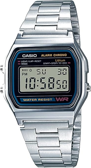 Reloj Digital Unisex Casio A158WA-1 - Vintage Clásico en Acero