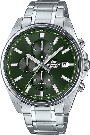 Casio Edifice EFV-610D-3CV – Cronógrafo Clásico de Acero Inoxidable 43.8 mm