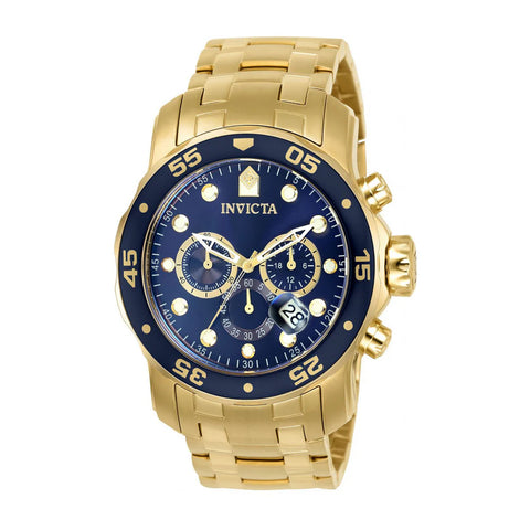 Invicta Pro Diver 0073 Azul Dorado - Reloj para Hombre en Acero Inoxidable (48mm)