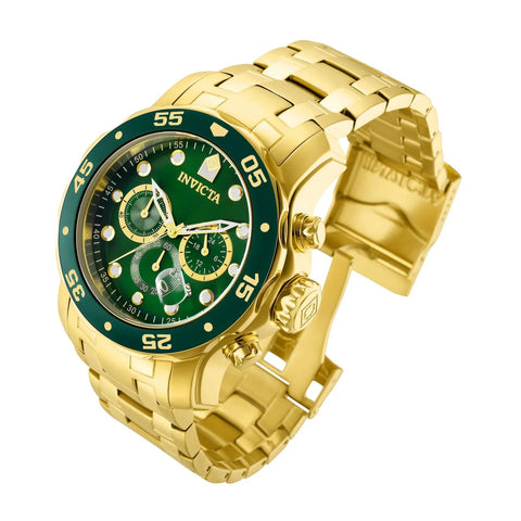 Invicta Pro Diver 0075 Verde Dorado - Reloj para Hombre en Acero Inoxidable (48mm)