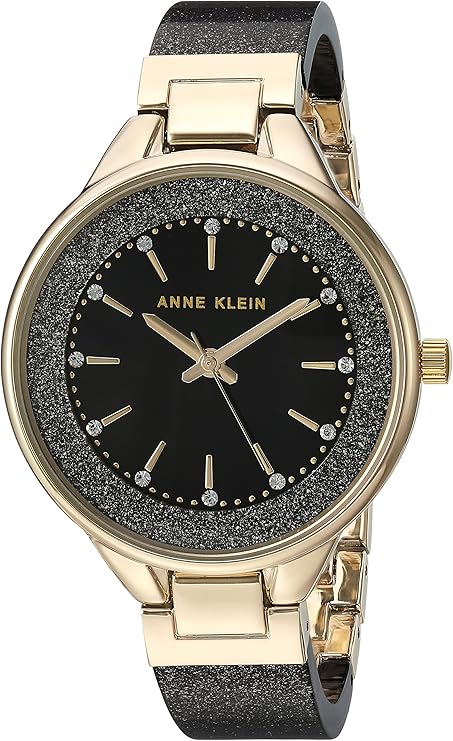Anne Klein Reloj de Pulsera de Resina Acentuada con Cristal Premium para Mujer