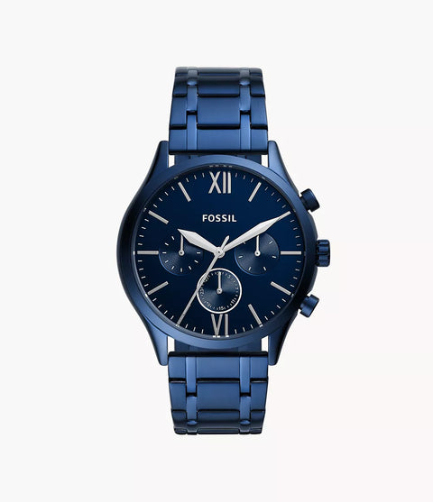 Reloj para Hombre Fossil Fenmore BQ2403 - Multifunción Azul Marino de Acero