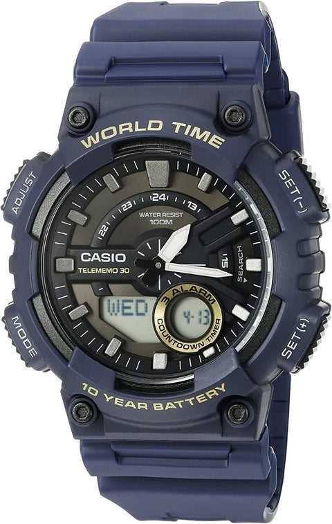 Casio AEQ-110W-2AV – Reloj Combinado Analógico-Digital