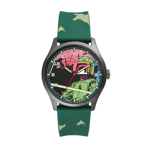 Reloj Fossil Edición Especial Star Wars Boba Fett SE1106 – Verde con Correa de Silicona