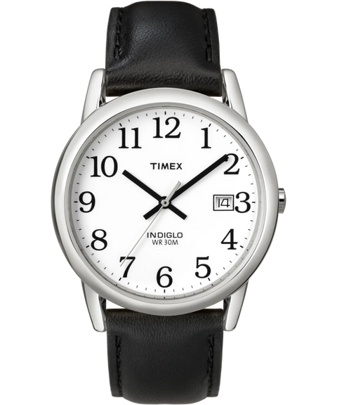 Timex Easy Reader T2H281 – Reloj Clásico de 35 mm con Correa de Cuero Negro